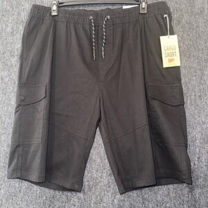 Public Supply‎ Co NYC Cotton Flex Cargo Short Black Pockets Drawstring Men's 4X